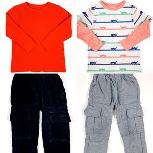 4 Piece Bundle, 2 Tops, 2 Bottoms, Size 4T